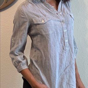 Half Way Button Blouse